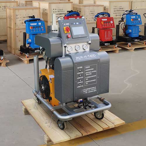 輕鋼別墅外墻保溫用聚氨酯材料后期維護(hù)費(fèi)多不多?(圖1) JNJX-H-T40D聚氨酯噴涂機(jī)